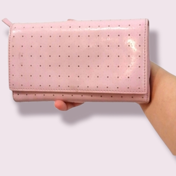 Francesco Biasia Pink Leather Trifold Wall… - Picture 1 of 13